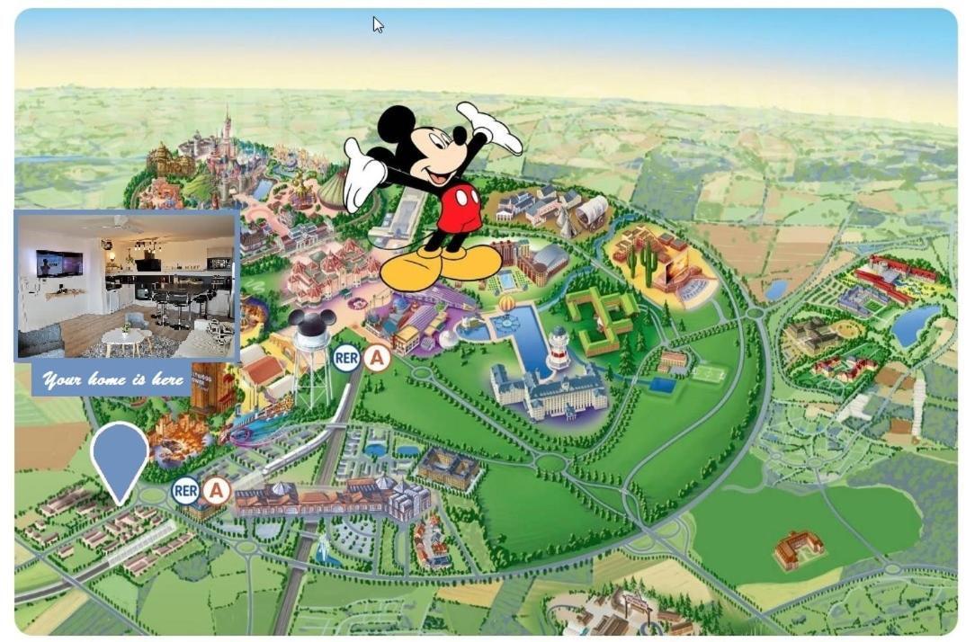Myhomezen Montevrain Disneyland Val D'Europe - 3D Playstation 4 외부 사진